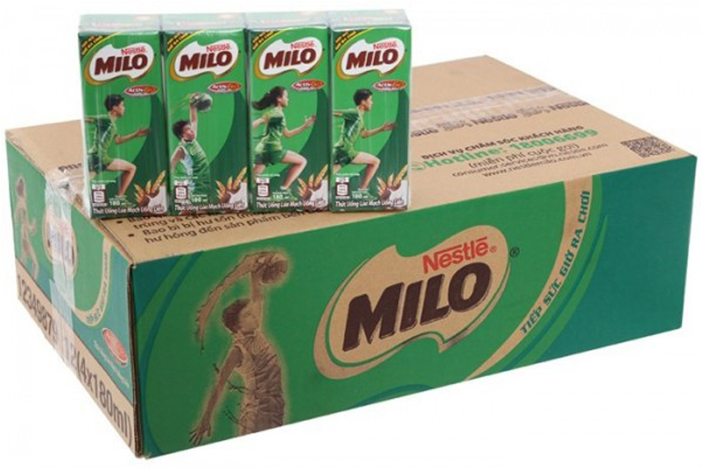 Thức uống lúa mạch Milo hộp giấy 180 ml Thùng  48 hộp